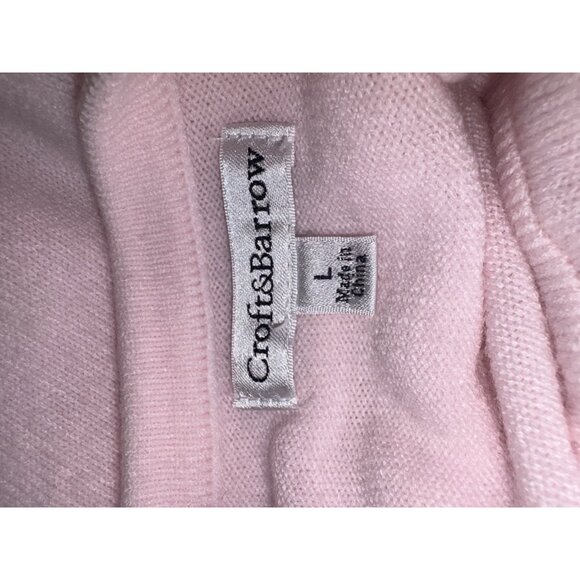 Croft & Barrow Womens Large Pink Cardigan Button Down Sweater Long Sleeve Casual - Picture 8 of 9